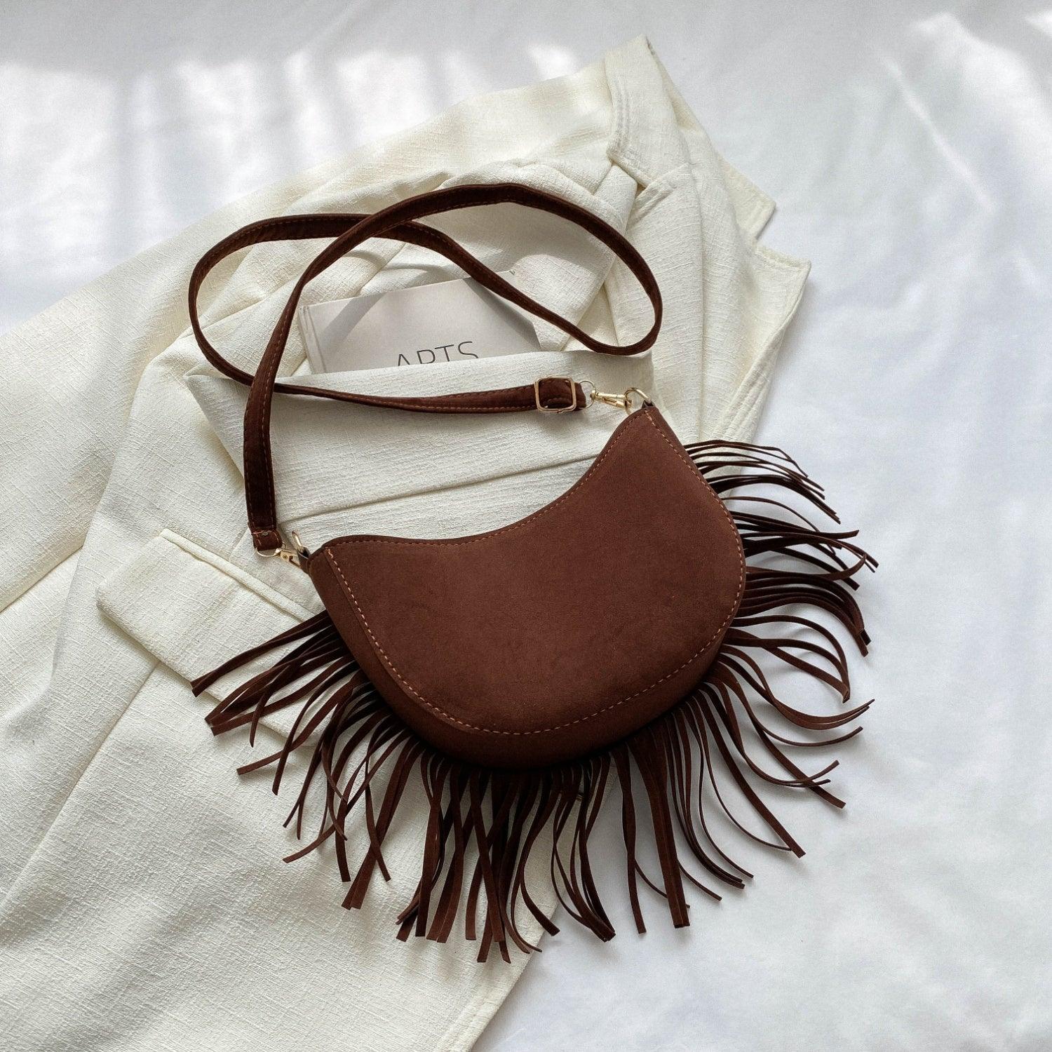 Fringe Detail Crossbody Bag Carauana Store