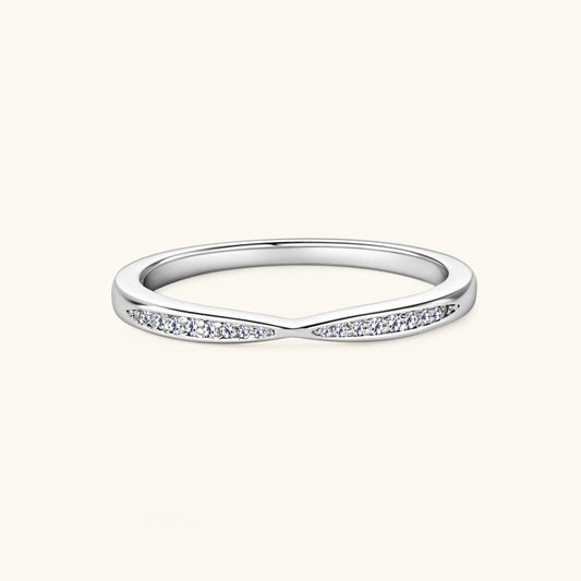 925 Sterling Silver Inlaid Moissanite Ring Carauana Store