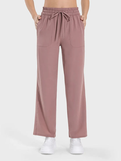 Millennia Drawstring Pocketed Active Pants Carauana Store