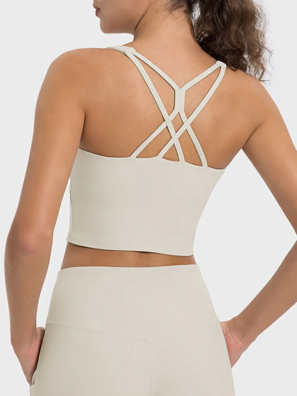 Millennia Crisscross Round Neck Active Tank Carauana Store