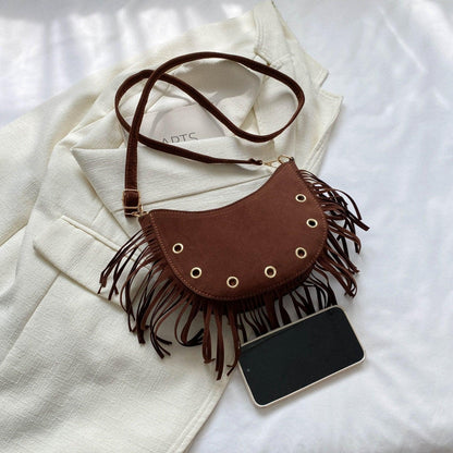 Fringe Detail Crossbody Bag Carauana Store