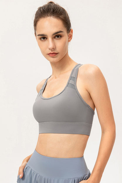 Scoop Neck Long Sports Bra Carauana Store