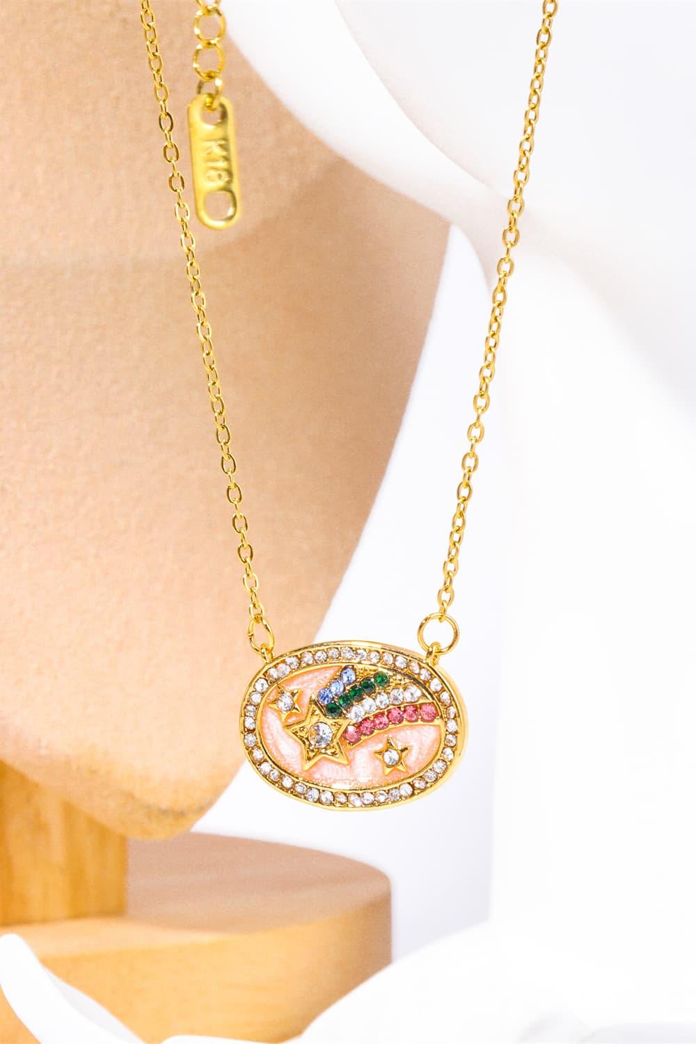 Stars in the Plate Pendant Copper Necklace Carauana Store