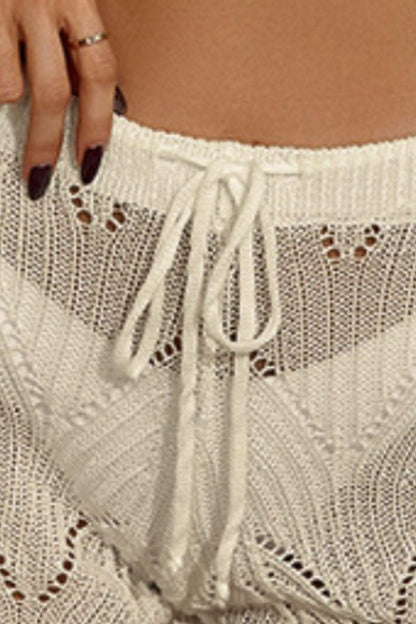 Drawstring Cutout Swim Shorts Carauana Store