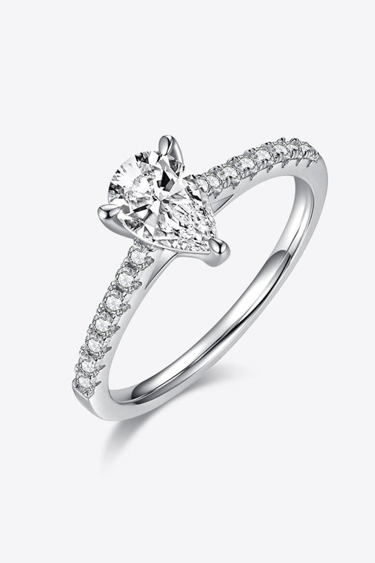 1 Carat Moissanite 925 Sterling Silver Side Stone Ring Carauana Store