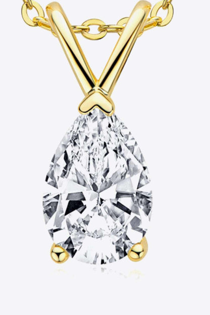 1.5 Carat Moissanite Pendant 925 Sterling Silver Necklace Carauana Store