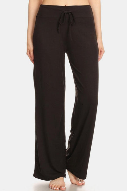 Leggings Depot High Waist Drawstring Wide Leg Pants Carauana Store