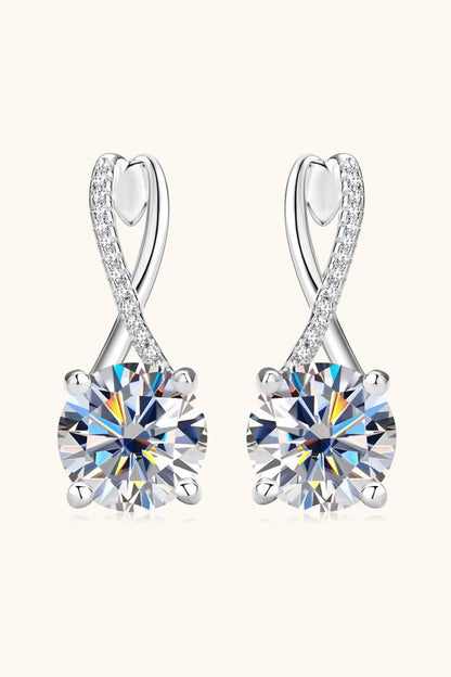 4 Carat Moissanite 925 Sterling Silver Earrings Carauana Store