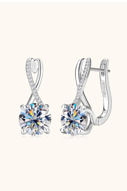4 Carat Moissanite 925 Sterling Silver Earrings Carauana Store