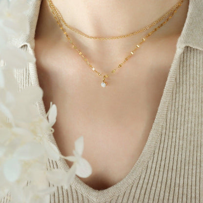 Titanium Steel Double-Layered Necklace Carauana Store