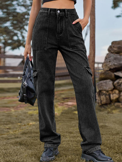 High Waist Cargo Jeans Carauana Store