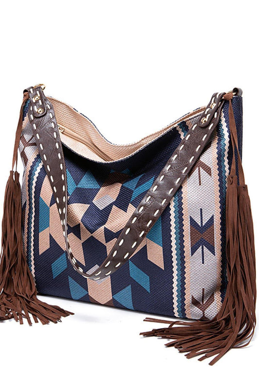 Geometric Canvas Tote Bag Carauana Store