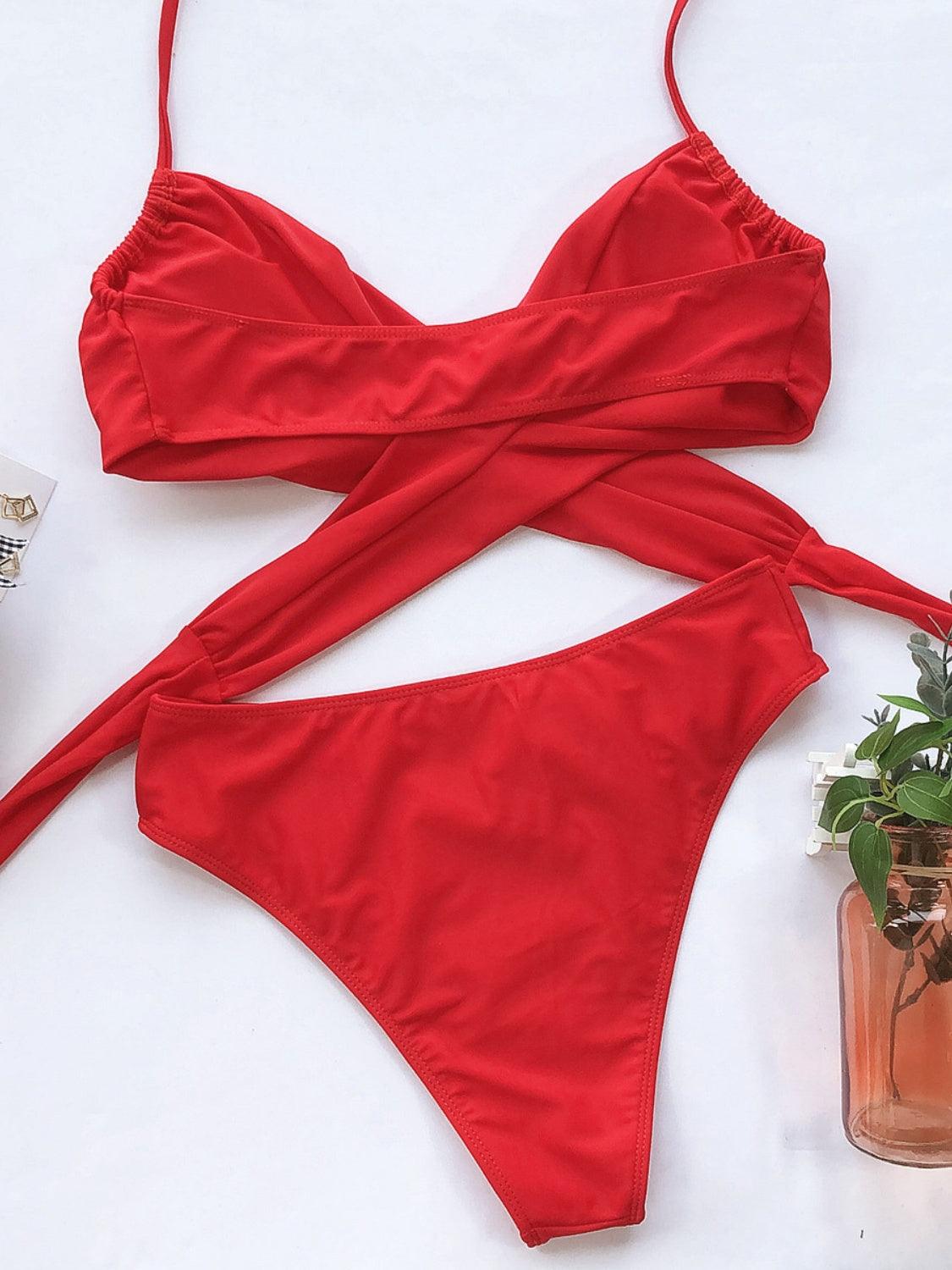 Halter Neck Two-Piece Bikini Set Carauana Store