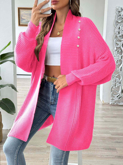 Open Front Long Sleeve Cardigan Carauana Store