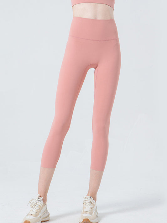 Wide Waistband Cropped Sports Leggings Carauana Store