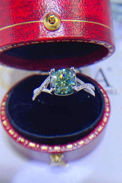 1 Carat Moissanite 925 Sterling Silver Ring Carauana Store