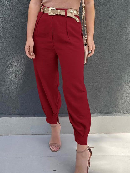 High Waist Cropped Pants Carauana Store