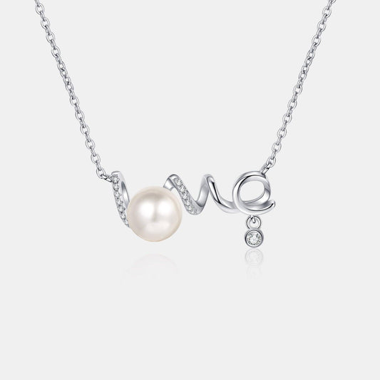 Natural Pearl Moissanite 925 Sterling Silver Necklace Carauana Store