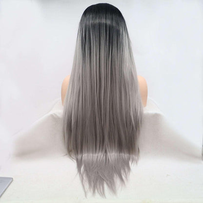 13*3" Lace Front Wigs Synthetic Long Straight 24" 130% Density Carauana Store