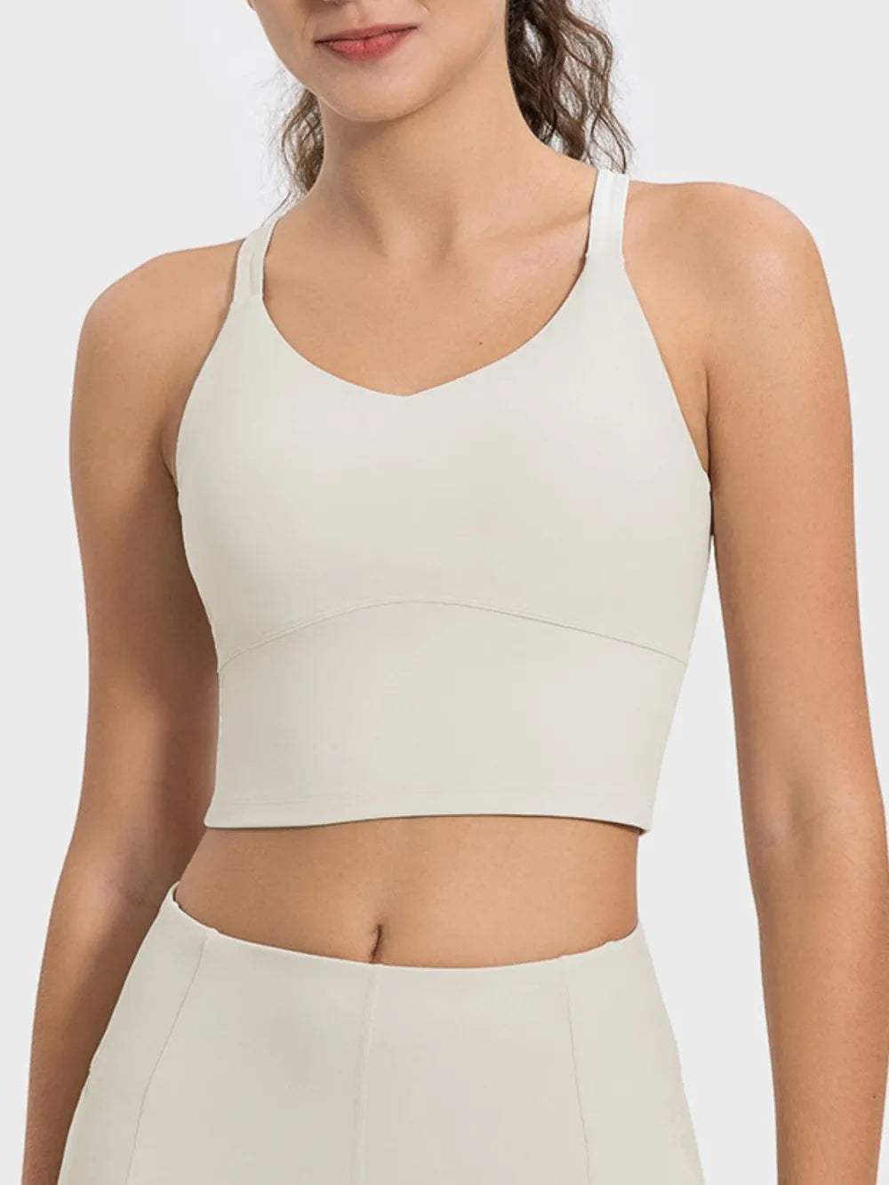 Millennia Crisscross Round Neck Active Tank Carauana Store