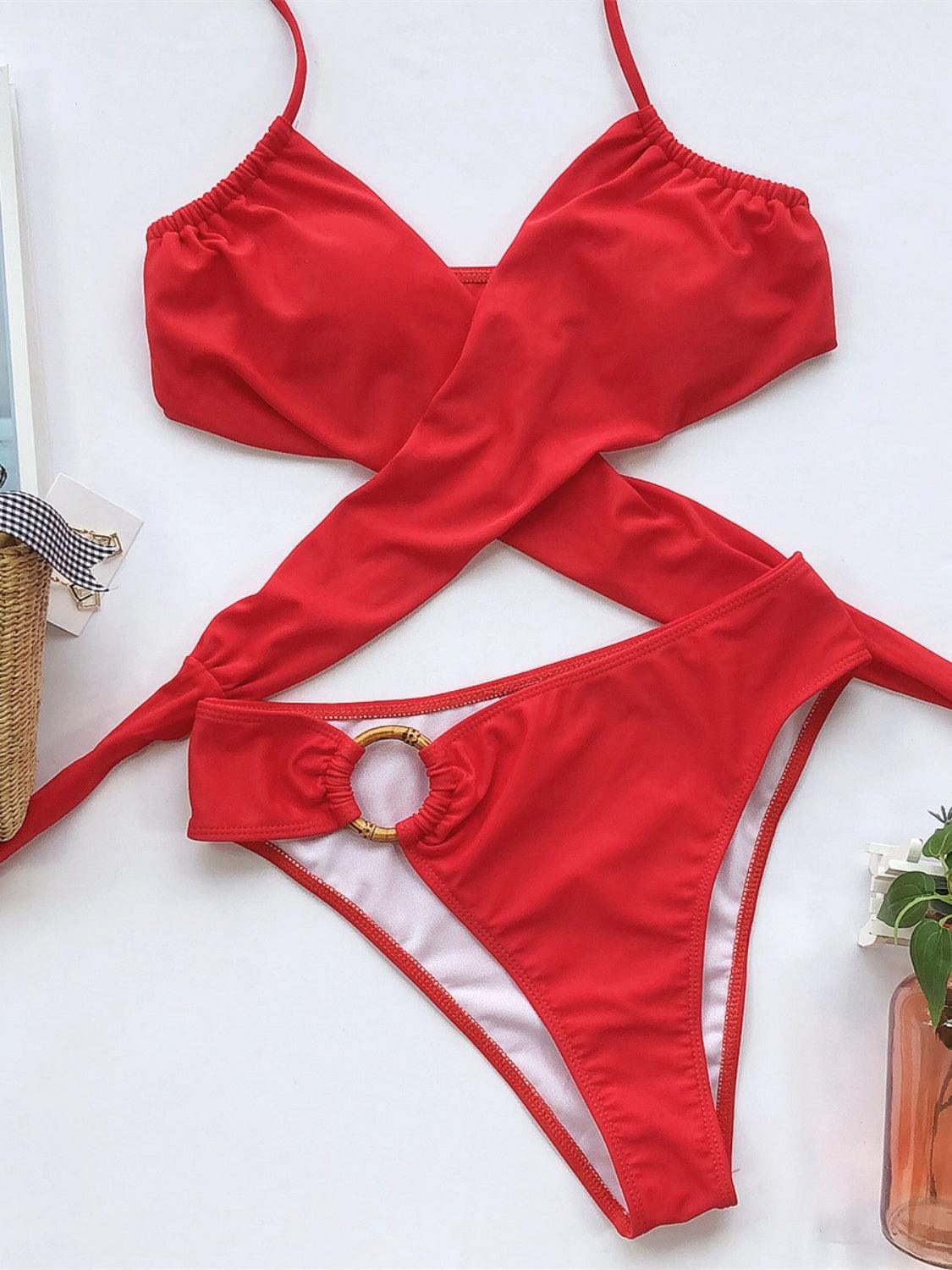 Halter Neck Two-Piece Bikini Set Carauana Store