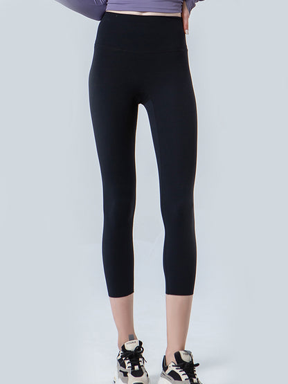 Wide Waistband Cropped Sports Leggings Carauana Store