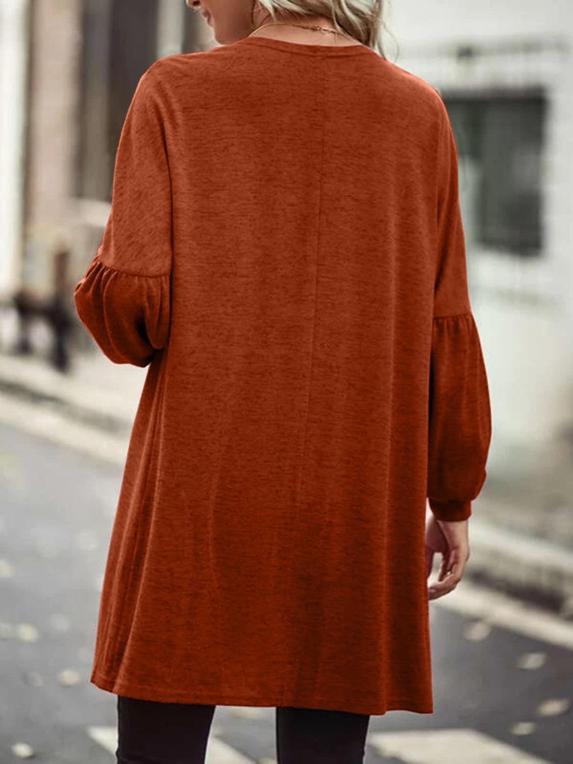 Open Front Long Sleeve Cardigan Carauana Store