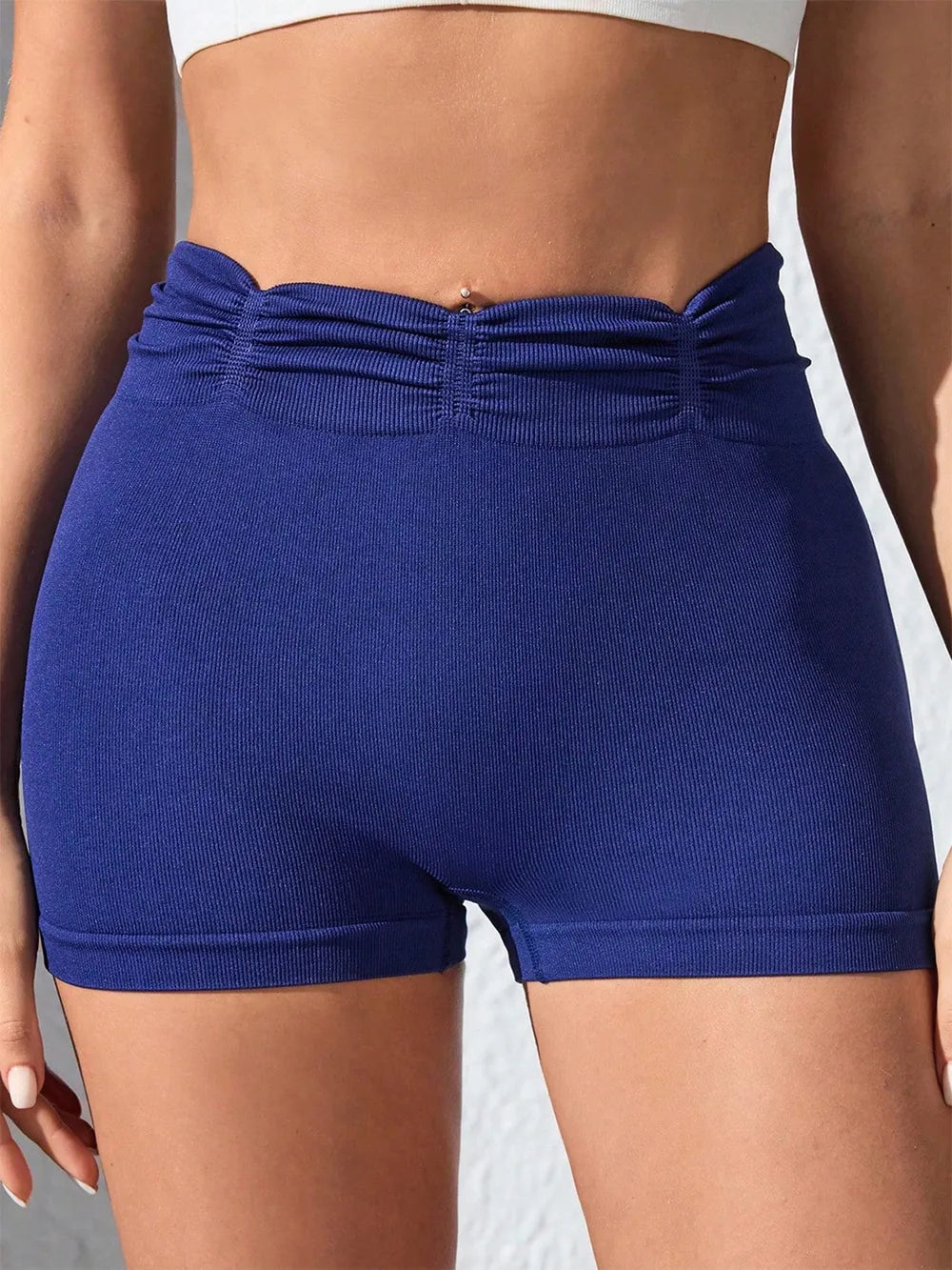 Ruched High Waist Active Shorts Carauana Store