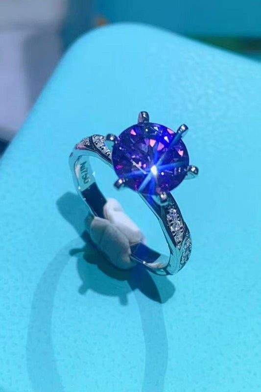 Nice To Meet You 2 Carat Moissanite 925 Sterling Silver Ring Carauana Store