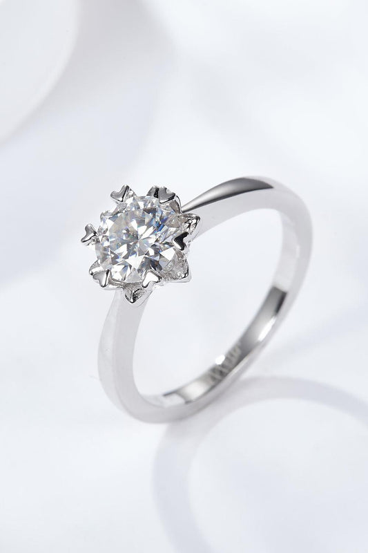 925 Sterling Silver Solitaire Moissanite Ring Carauana Store