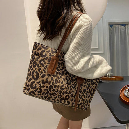 PU Leather Leopard Tote Bag Carauana Store