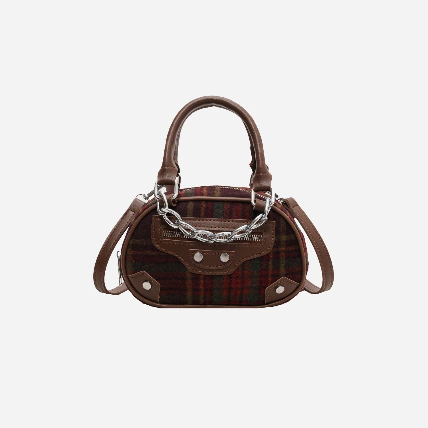 Plaid Print Crossbody Bag Carauana Store