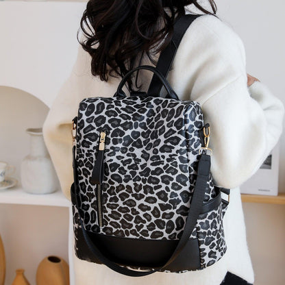 Leopard PU Leather Backpack Bag Carauana Store