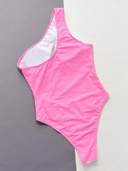 Contrast Panel One-Piece Swimsuit Carauana Store