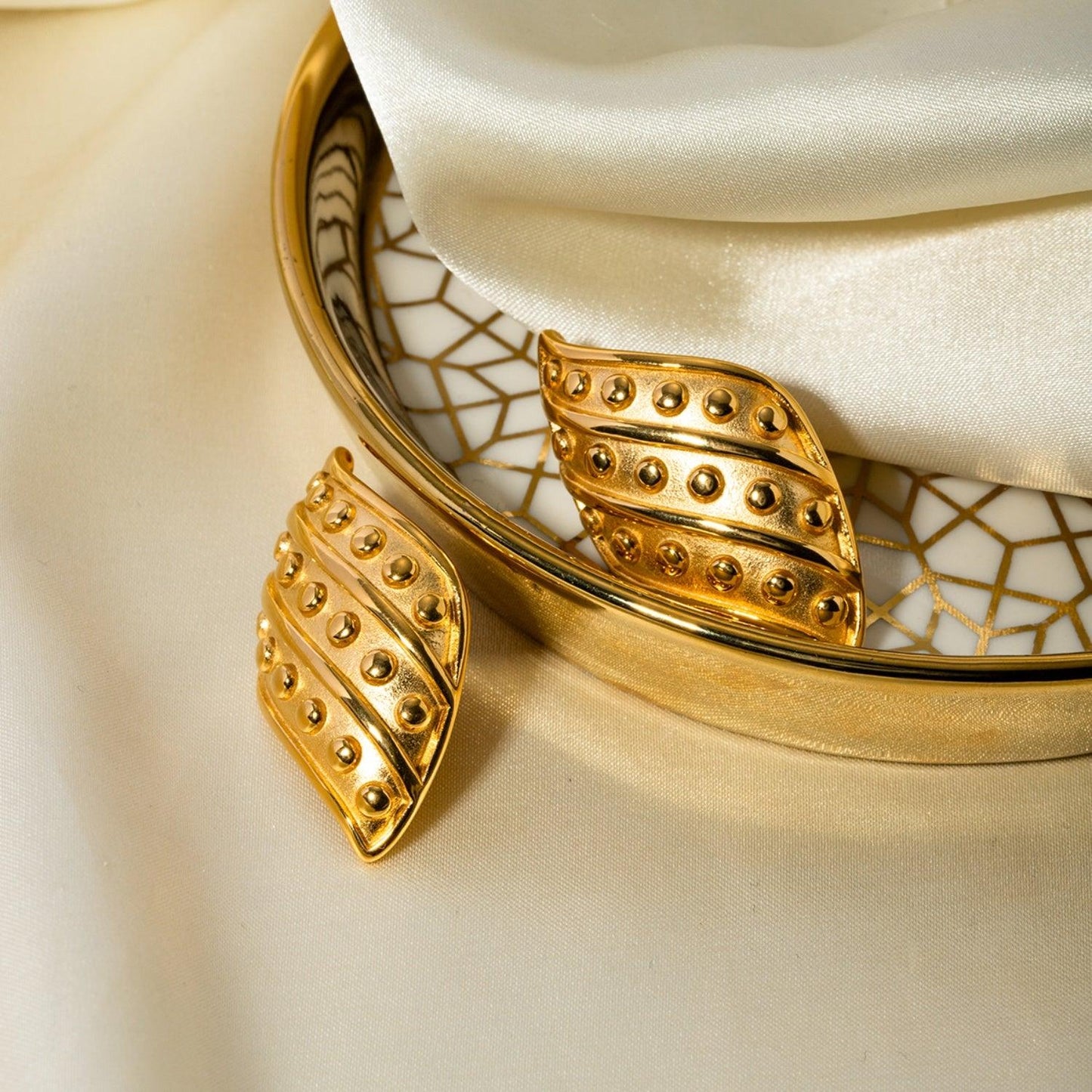 18K Gold-Plated Stainless Steel Stud Earrings Carauana Store