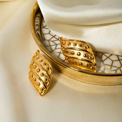 18K Gold-Plated Stainless Steel Stud Earrings Carauana Store