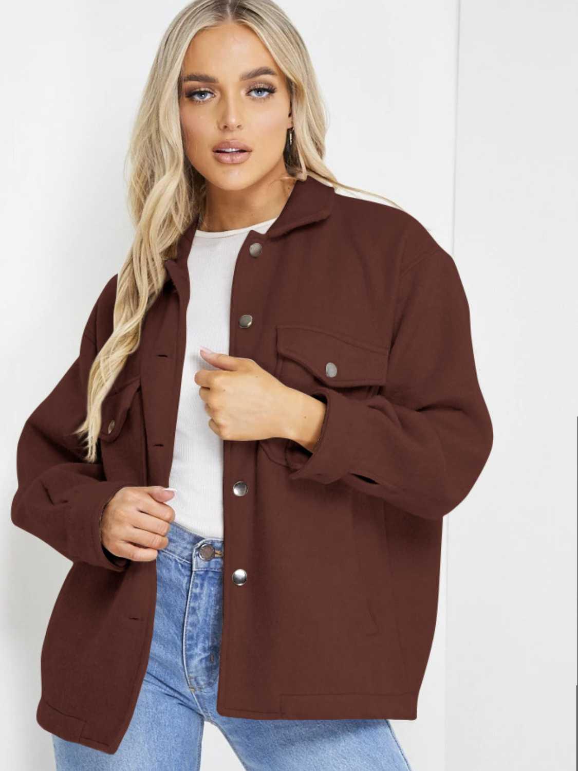 Button Down Denim Jacket Carauana Store
