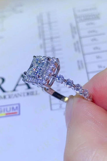 Adored 1 Carat Moissanite Square Ring Carauana Store