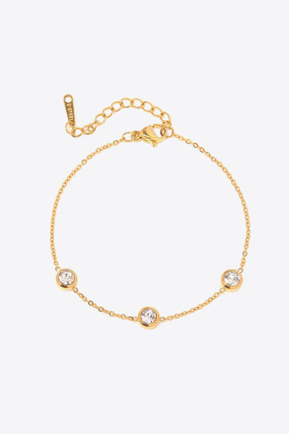 Inlaid Zircon Stainless Steel Bracelet Carauana Store