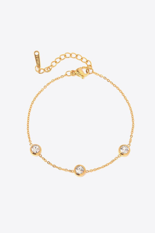 Inlaid Zircon Stainless Steel Bracelet Carauana Store