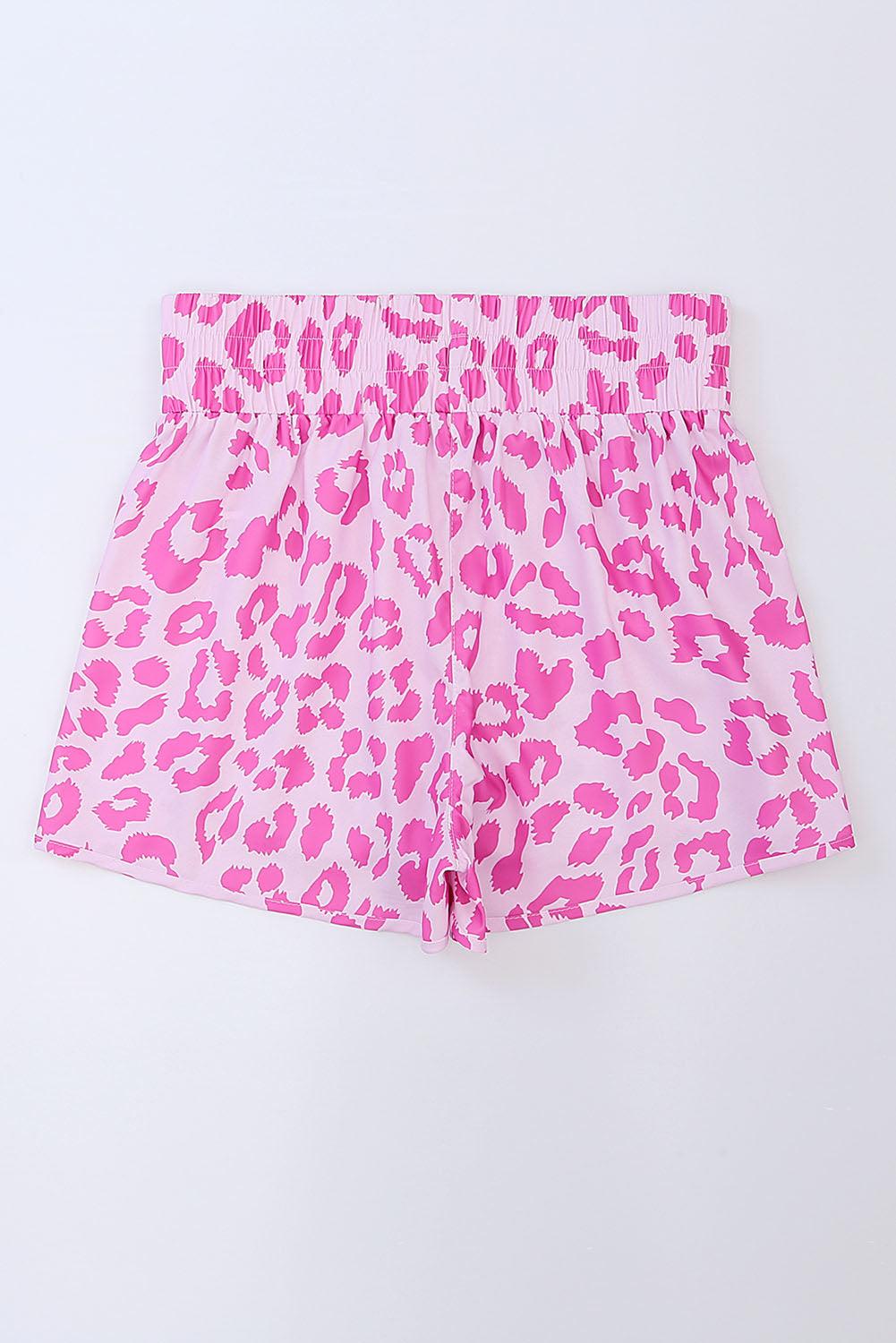 Leopard Elastic Waist Shorts Carauana Store