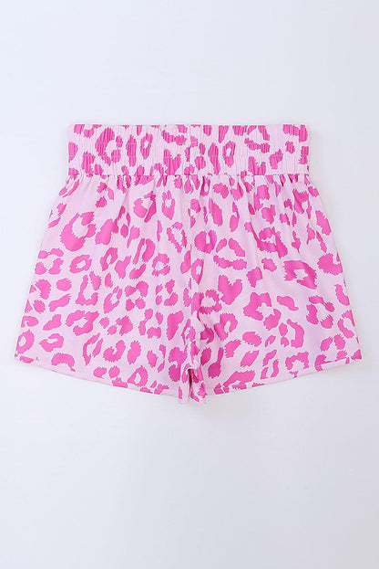 Leopard Elastic Waist Shorts Carauana Store