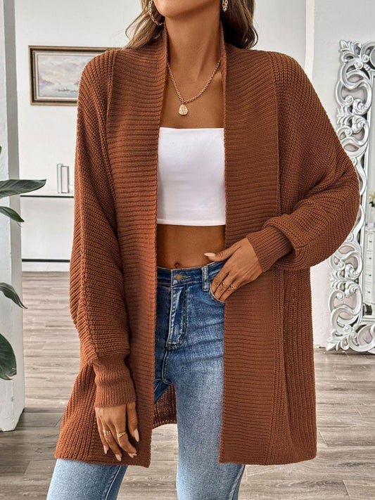 Open Front Long Sleeve Cardigan Carauana Store