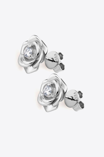 Adored Moissanite Flower 925 Sterling Silver Earrings Carauana Store