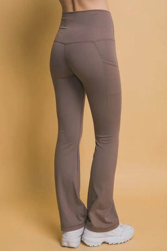 Love Tree High Waist Flare Active Leggings with Side Pockets Carauana Store