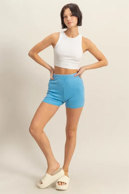 HYFVE High Waist Ribbed Fitted Biker Shorts Carauana Store