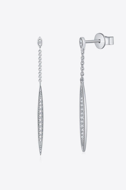 Elegant Moissanite 925 Sterling Silver Drop Earrings Carauana Store