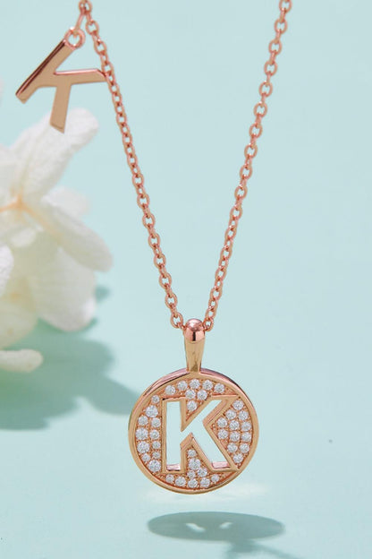 Adored Moissanite K to T Pendant Necklace Carauana Store