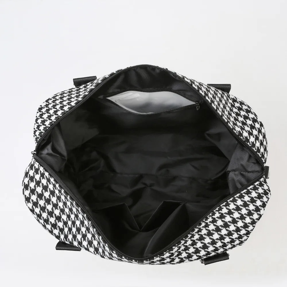 Houndstooth Canvas Travel Bag Carauana Store