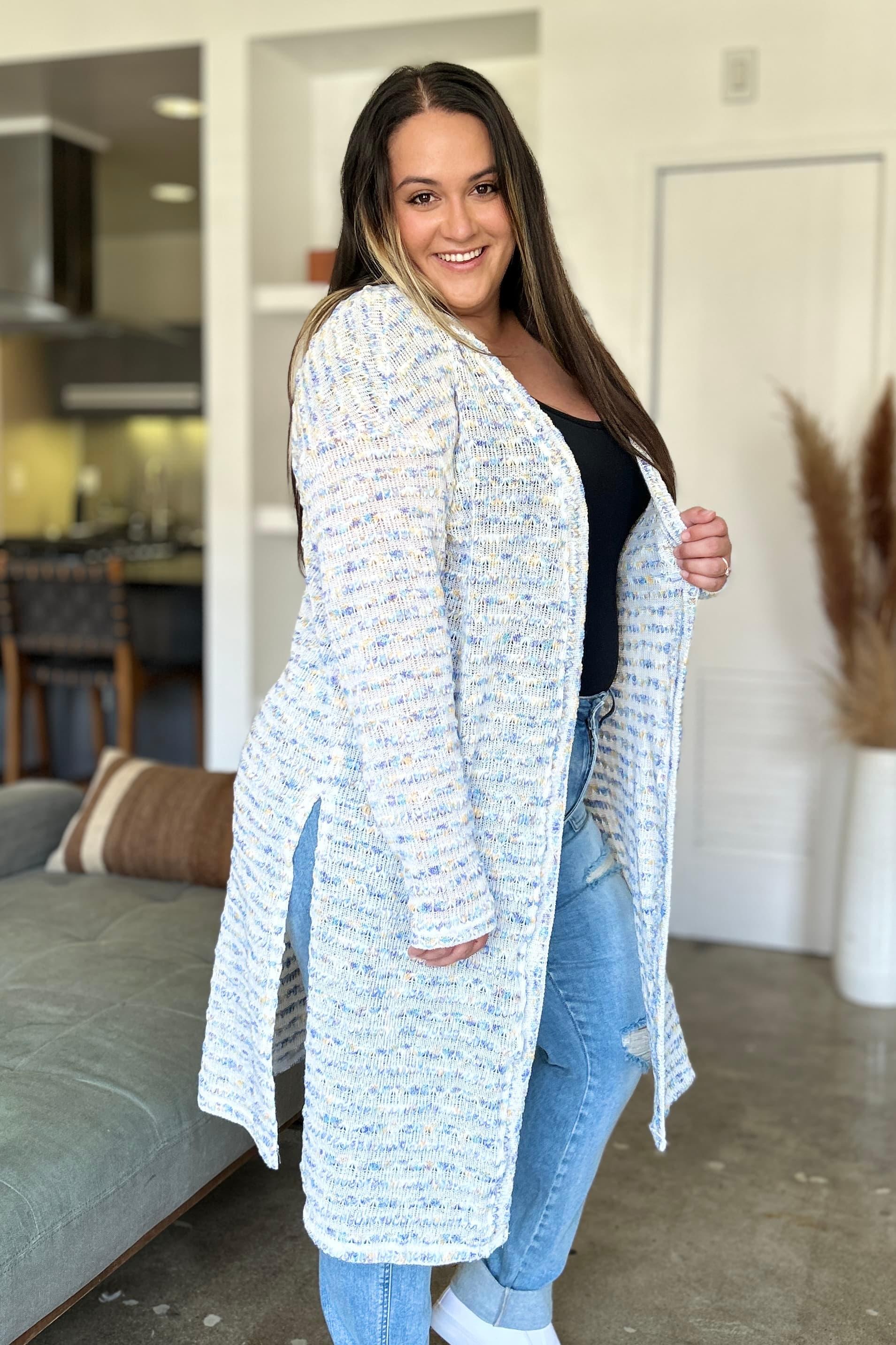 Double Take Full Size Open Front Longline Cardigan Carauana Store